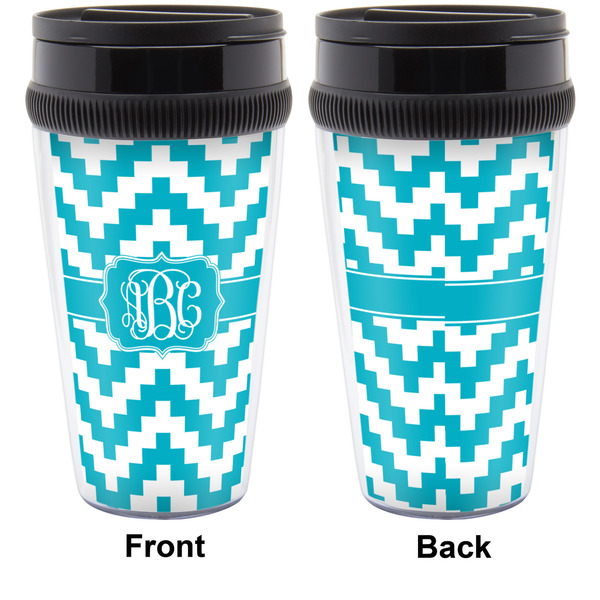 Pixelated Chevron Travel Mug Approval (Personalized)