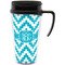 Pixelated Chevron Acrylic Travel Mug with Handle (Personalized)