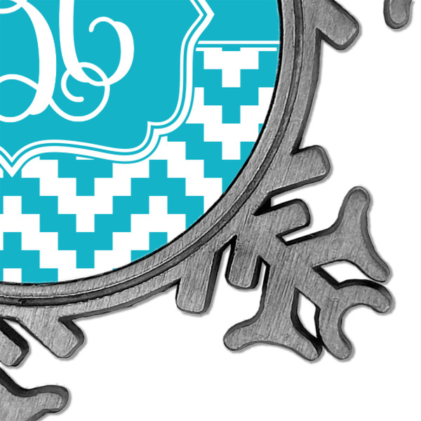 Pixelated Chevron Vintage Snowflake - Detail
