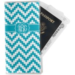 Pixelated Chevron Travel Document Holder