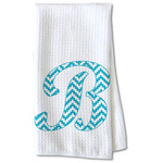 Pixelated Chevron Kitchen Towel - Waffle Weave - Partial Print (Personalized)