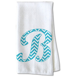 Pixelated Chevron Kitchen Towel - Waffle Weave - Partial Print (Personalized)