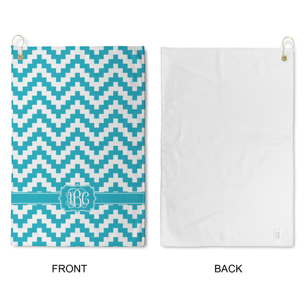 Pixelated Chevron Waffle Weave Golf Towel - Approval