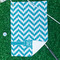 Pixelated Chevron Waffle Weave Golf Towel - In Context