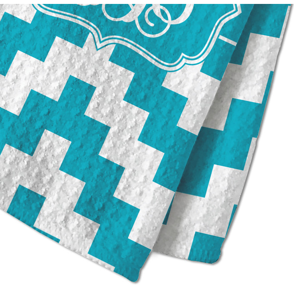 Pixelated Chevron Waffle Weave Towel - Closeup of Material Image