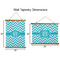 Pixelated Chevron Wall Hanging Tapestries - Parent/Sizing