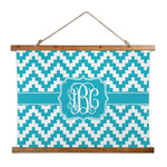 Pixelated Chevron Wall Hanging Tapestry - Wide (Personalized)