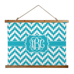 Pixelated Chevron Wall Hanging Tapestry - Wide (Personalized)
