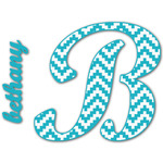 Pixelated Chevron Name & Initial Decal - Up to 12"x12" (Personalized)