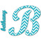 Pixelated Chevron Wall Name & Initial Decal