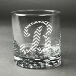 Pixelated Chevron Whiskey Glass (Single) (Personalized)