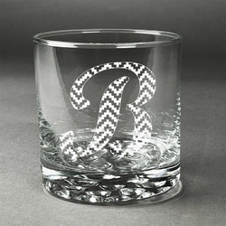 Pixelated Chevron Whiskey Glass - Engraved (Personalized)