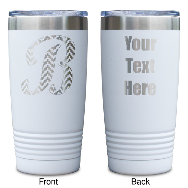 Pixelated Chevron White Polar Camel Tumbler - 20oz - Double Sided - Approval