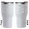 Pixelated Chevron White RTIC Tumbler - Front and Back