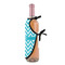 Pixelated Chevron Wine Bottle Apron - DETAIL WITH CLIP ON NECK