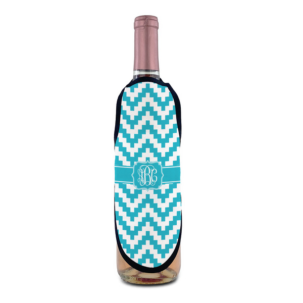 Pixelated Chevron Wine Bottle Apron - IN CONTEXT