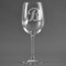 Pixelated Chevron Wine Glass (Single) (Personalized)