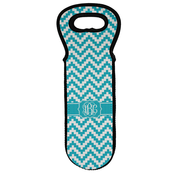 Custom Pixelated Chevron Wine Tote Bag (Personalized)