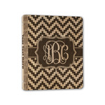 Pixelated Chevron Wood 3-Ring Binder - 1" Half-Letter Size (Personalized)