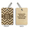 Pixelated Chevron Wood Luggage Tags - Rectangle - Approval