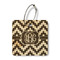Pixelated Chevron Wood Luggage Tags - Square - Front/Main