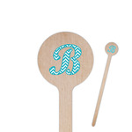 Pixelated Chevron Round Wooden Stir Sticks (Personalized)