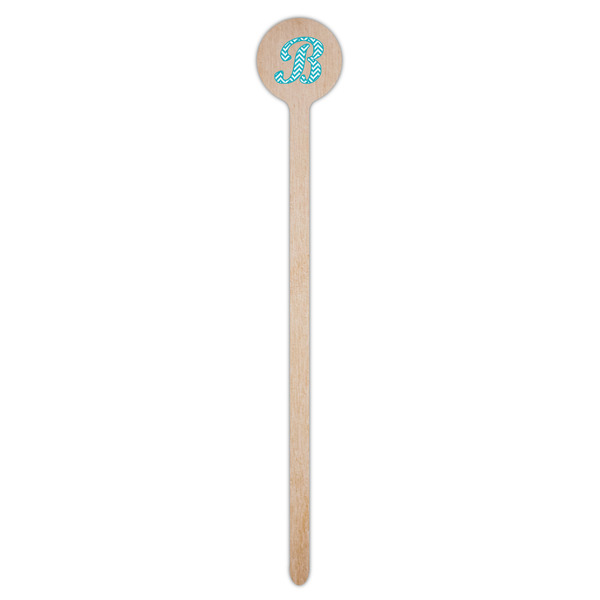 Pixelated Chevron Wooden 7.5" Stir Stick - Round - Single Stick