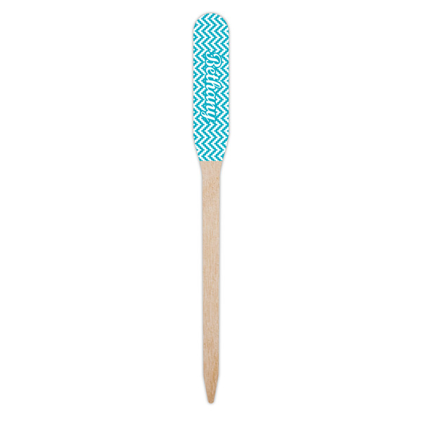 Pixelated Chevron Wooden Food Pick - Paddle - Single Pick