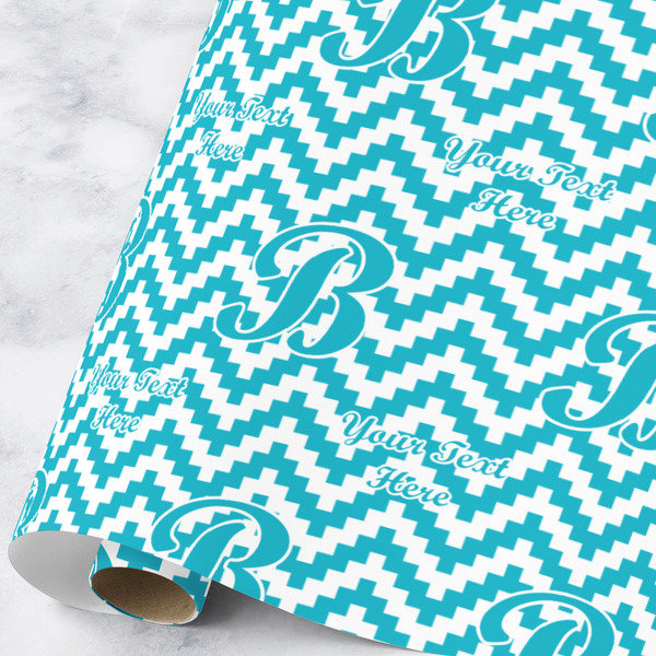 Custom Pixelated Chevron Wrapping Paper Roll - Large (Personalized)