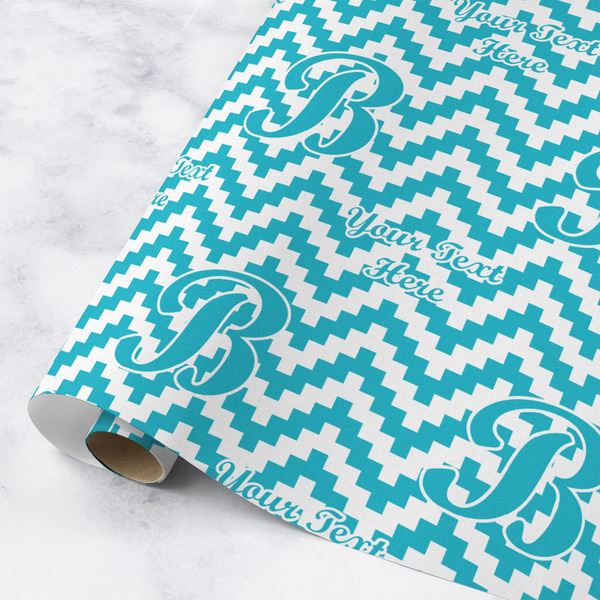 Custom Pixelated Chevron Wrapping Paper Roll - Medium - Matte (Personalized)