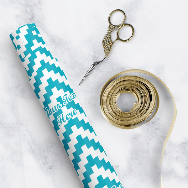Pixelated Chevron Wrapping Paper Rolls - Lifestyle 1