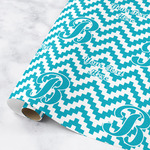Pixelated Chevron Wrapping Paper Roll - Medium (Personalized)