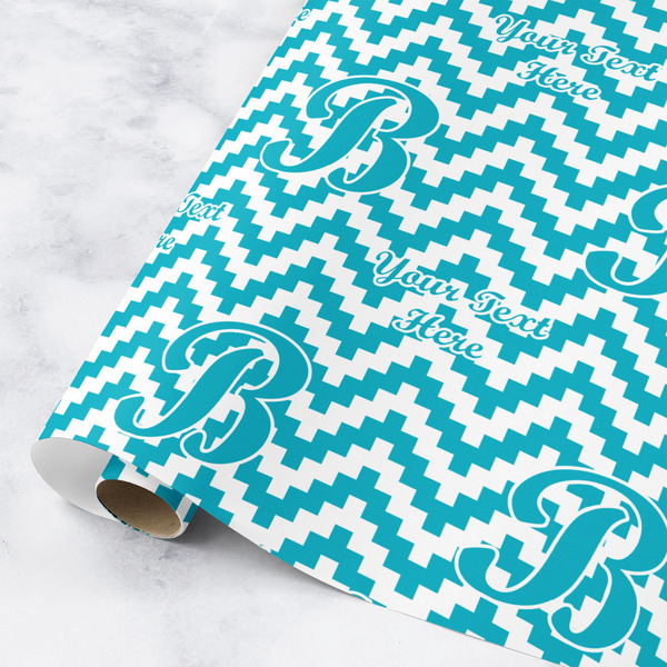 Custom Pixelated Chevron Wrapping Paper Roll - Small (Personalized)