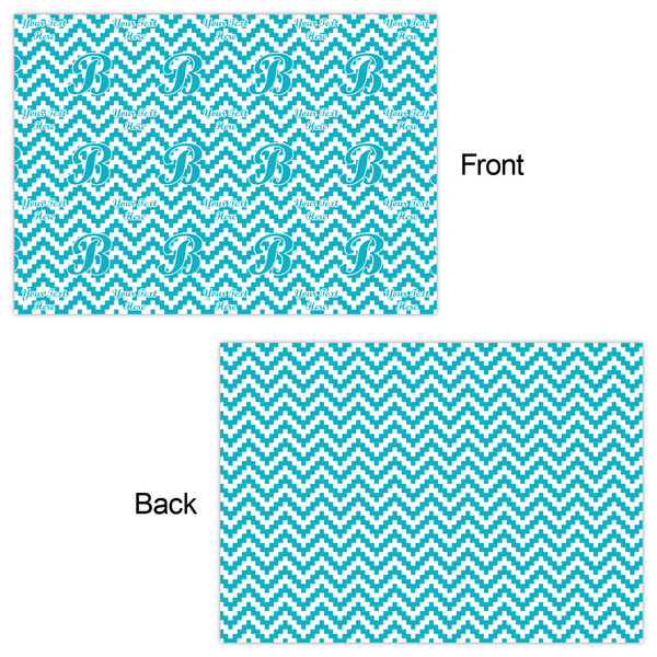 Pixelated Chevron Wrapping Paper Sheet - Double Sided - Front & Back