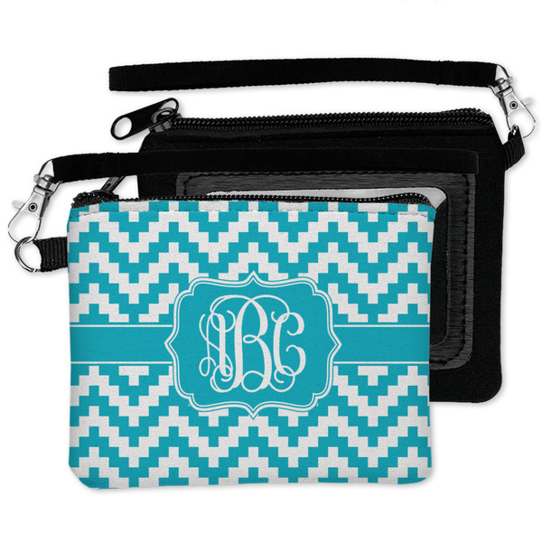 Pixelated Chevron Wristlet ID Cases - MAIN