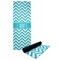 Pixelated Chevron Yoga Mat with Black Rubber Back Full Print View