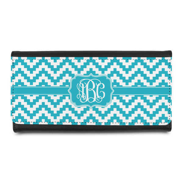 Custom Pixelated Chevron Leatherette Ladies Wallet (Personalized)