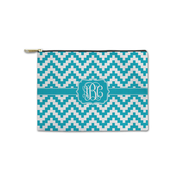 Custom Pixelated Chevron Zipper Pouch - Small - 8.5"x6" (Personalized)