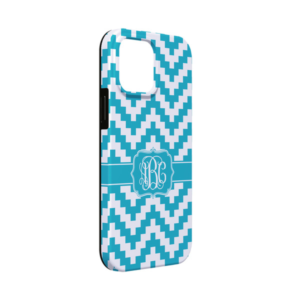 Custom Pixelated Chevron iPhone Case - Rubber Lined - iPhone 13 Mini (Personalized)