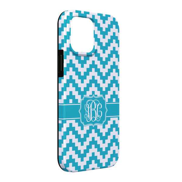 Custom Pixelated Chevron iPhone Case - Rubber Lined - iPhone 13 Pro Max (Personalized)