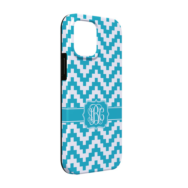 Custom Pixelated Chevron iPhone Case - Rubber Lined - iPhone 13 Pro (Personalized)