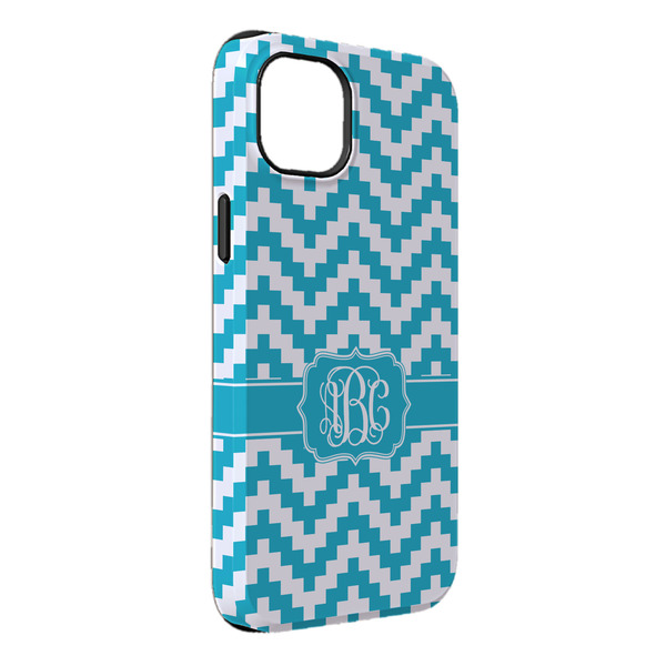Custom Pixelated Chevron iPhone Case - Rubber Lined - iPhone 14 Pro Max (Personalized)