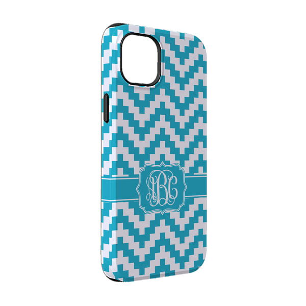 Custom Pixelated Chevron iPhone Case - Rubber Lined - iPhone 14 Pro (Personalized)