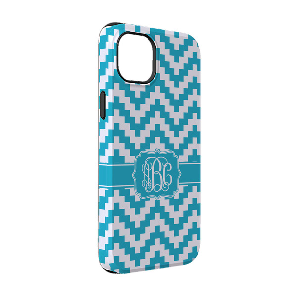 Custom Pixelated Chevron iPhone Case - Rubber Lined - iPhone 14 (Personalized)