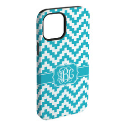 Pixelated Chevron iPhone Case - Rubber Lined - iPhone 15 Plus (Personalized)
