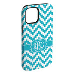 Pixelated Chevron iPhone Case - Rubber Lined (Personalized)