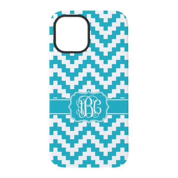 Pixelated Chevron iPhone 15 Tough Case - Back