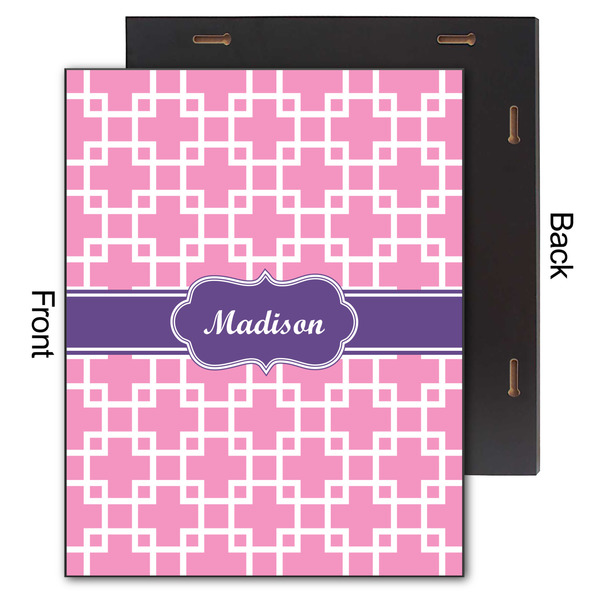 Linked Squares 11x14 Wood Print - Front & Back View