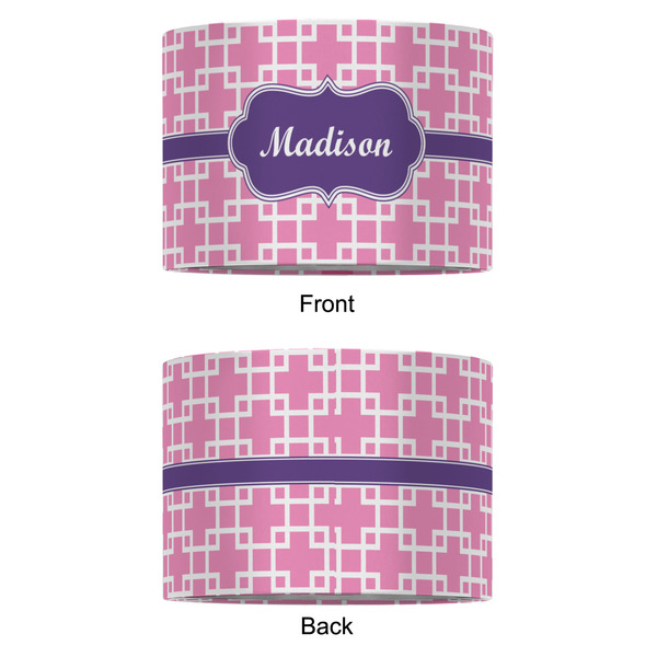 Linked Squares 12" Drum Lampshade - APPROVAL (Fabric)