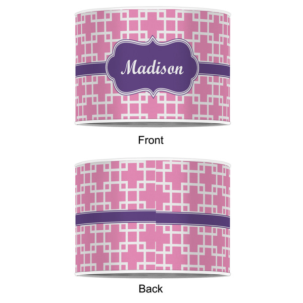 Linked Squares 12" Drum Lampshade - APPROVAL (Poly Film)